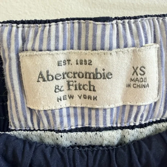 Vintage Style Abercrombie & Fitch Navy Blue Track Pants Size XS - Picture 3 of 7